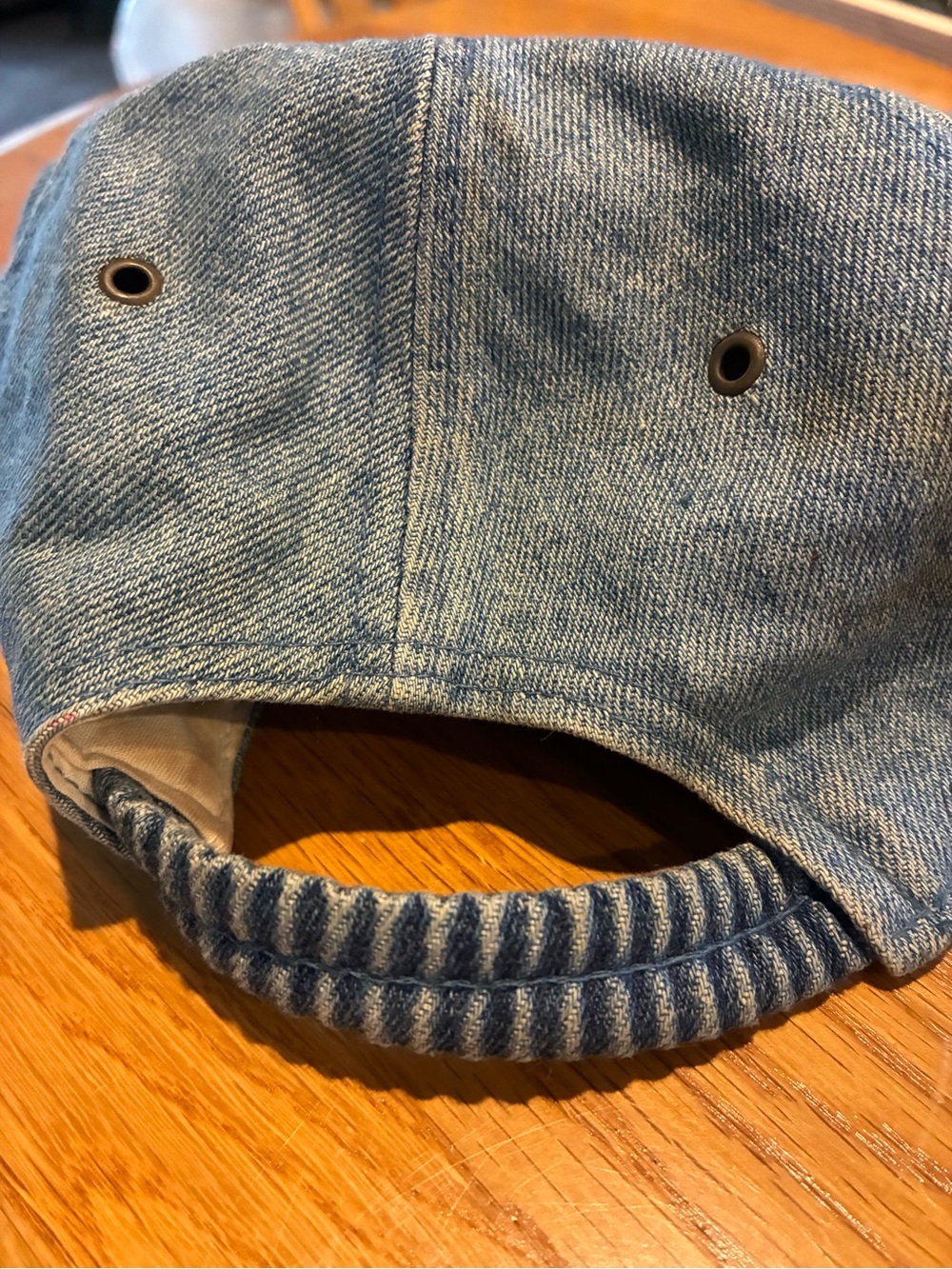 Disney Light Blue Denim Cap with Winnie the Pooh and piglet Patch - Picture 2 of 4